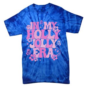 Pink In My Holly Xmas Jolly Era Groovy Retro Christmas Gift Tie-Dye T-Shirt