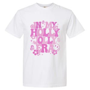 Pink In My Holly Xmas Jolly Era Groovy Retro Christmas Gift Garment-Dyed Heavyweight T-Shirt