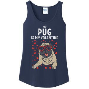 Pug Is My Valentine Cute Valentines Day Pet Dog Owner Gift Ladies Essential Tank