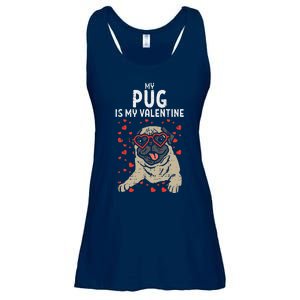 Pug Is My Valentine Cute Valentines Day Pet Dog Owner Gift Ladies Essential Flowy Tank