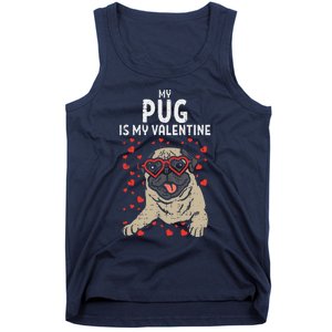 Pug Is My Valentine Cute Valentines Day Pet Dog Owner Gift Tank Top