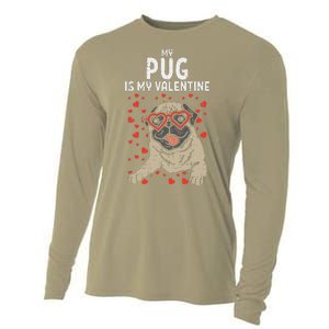 Pug Is My Valentine Cute Valentines Day Pet Dog Owner Gift Cooling Performance Long Sleeve Crew