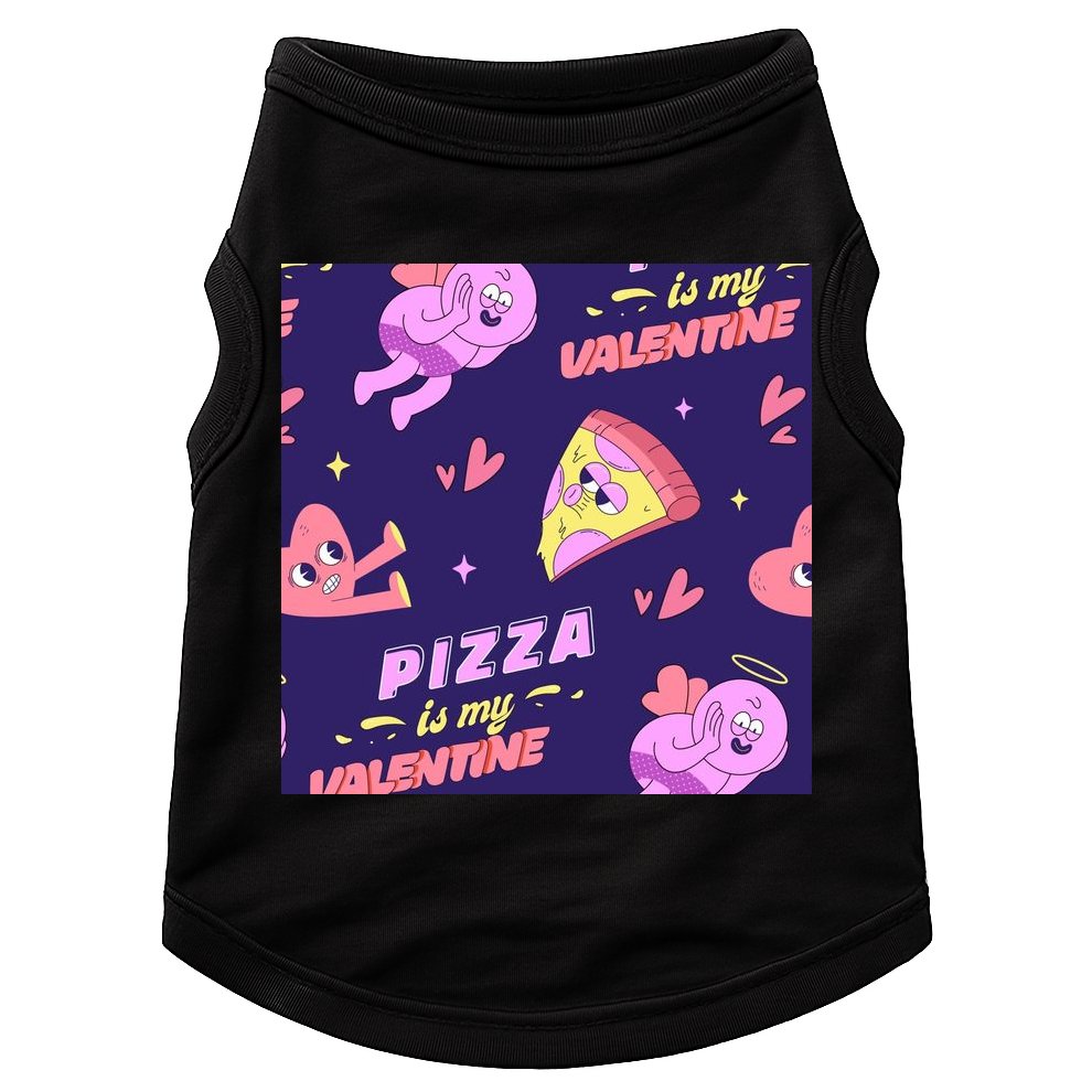 Pizza Is My Valentine Funny Doggie Tank