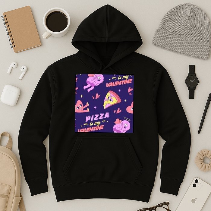 Pizza Is My Valentine Funny Hoodie