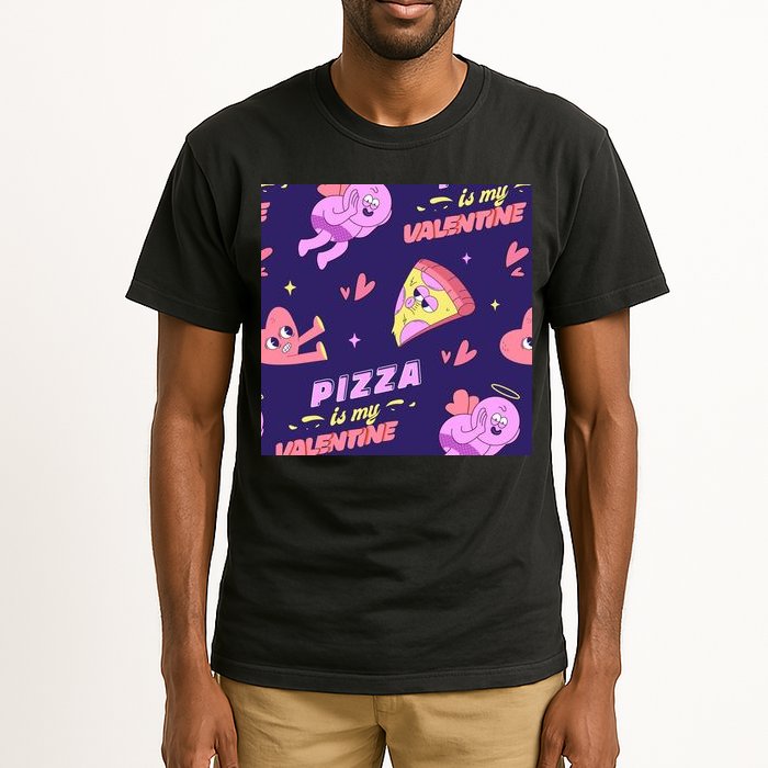 Pizza Is My Valentine Funny Tall T-Shirt