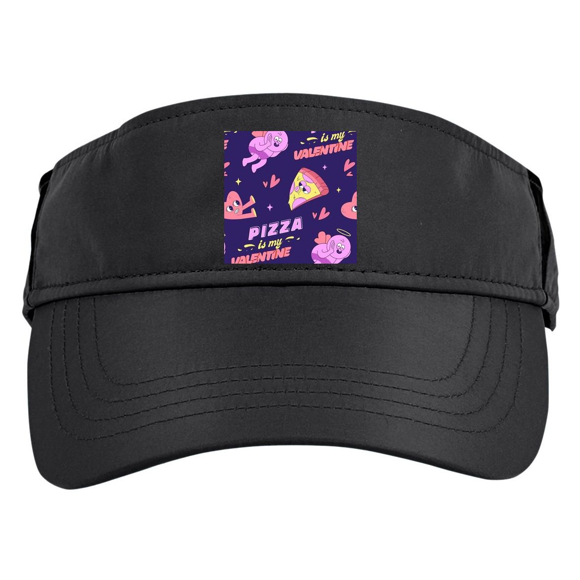 Pizza Is My Valentine Funny Adult Drive Performance Visor