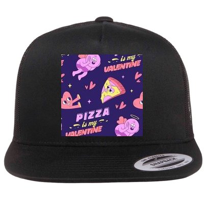 Pizza Is My Valentine Funny Flatbill Hat