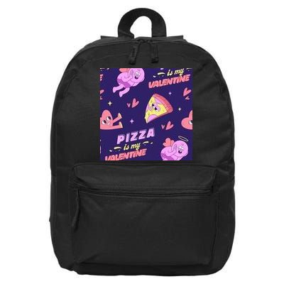 Pizza Is My Valentine Funny 16 in Basic Backpack