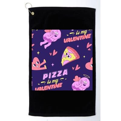 Pizza Is My Valentine Funny Golf Towel