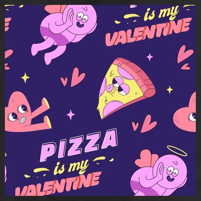Pizza Is My Valentine Funny Golf Towel