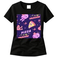 Pizza Is My Valentine Funny Womens T-Shirt