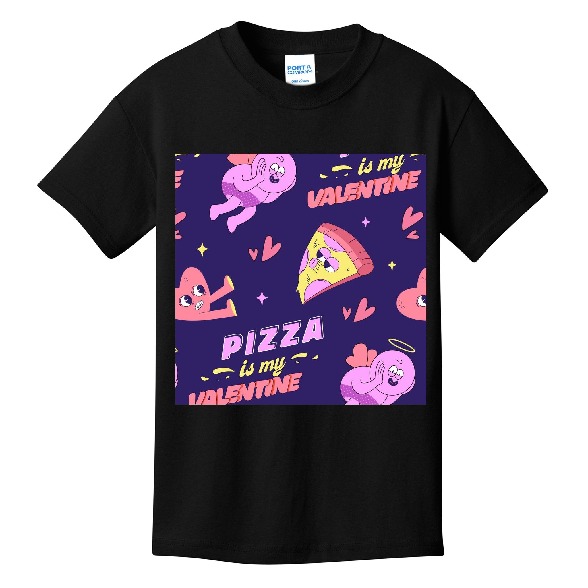 Pizza Is My Valentine Funny Kids T-Shirt
