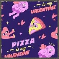 Pizza Is My Valentine Funny Cotton Canvas Backpack