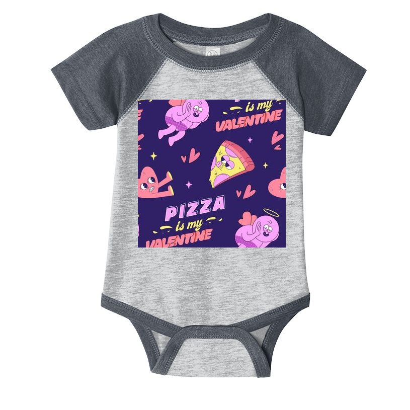 Pizza Is My Valentine Funny Infant Baby Jersey Bodysuit