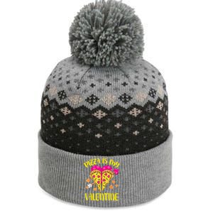 Pizza Is My Valentine Funny Valentines Day Cute Gift The Baniff Cuffed Pom Beanie