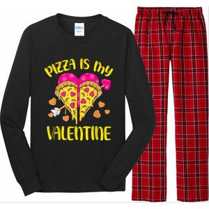 Pizza Is My Valentine Funny Valentines Day Cute Gift Long Sleeve Pajama Set