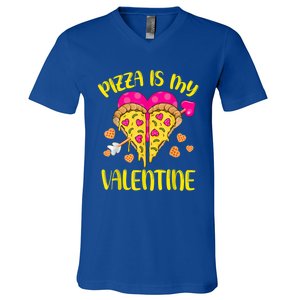 Pizza Is My Valentine Funny Valentines Day Cute Gift V-Neck T-Shirt