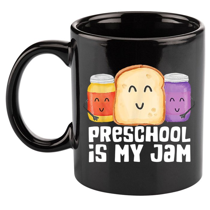 Preschool Is My Jam Back To School Funny 11oz C Handle Ceramic Mug