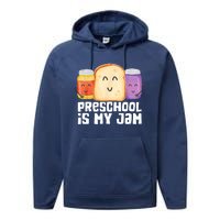 Preschool Is My Jam Back To School Funny Performance Fleece Hoodie