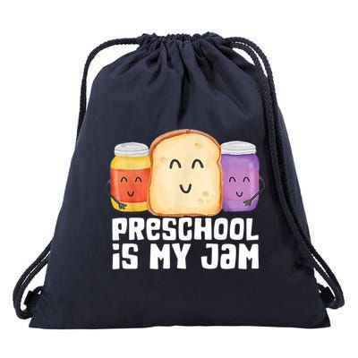 Preschool Is My Jam Back To School Funny Drawstring Bag