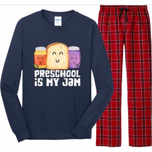 Preschool Is My Jam Back To School Funny Long Sleeve Pajama Set