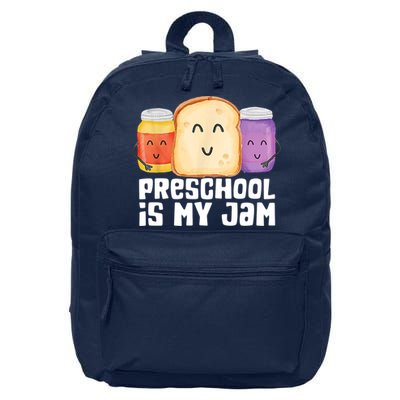 Preschool Is My Jam Back To School Funny 16 in Basic Backpack