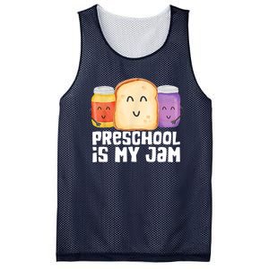 Preschool Is My Jam Back To School Funny Mesh Reversible Basketball Jersey Tank