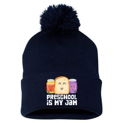 Preschool Is My Jam Back To School Funny Pom Pom 12in Knit Beanie