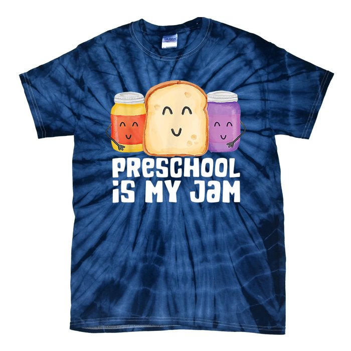 Preschool Is My Jam Back To School Funny Tie-Dye T-Shirt