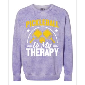 Pickleball Is My Therapy Cute Gift Colorblast Crewneck Sweatshirt