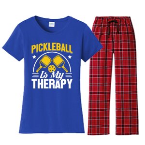 Pickleball Is My Therapy Cute Gift Women's Flannel Pajama Set