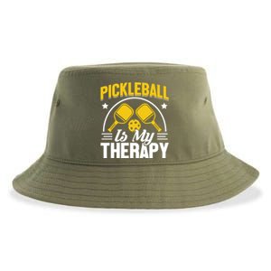 Pickleball Is My Therapy Cute Gift Sustainable Bucket Hat