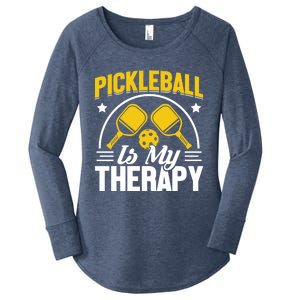 Pickleball Is My Therapy Cute Gift Women's Perfect Tri Tunic Long Sleeve Shirt