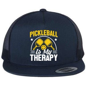 Pickleball Is My Therapy Cute Gift Flat Bill Trucker Hat