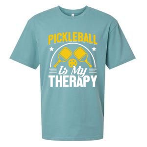 Pickleball Is My Therapy Cute Gift Sueded Cloud Jersey T-Shirt