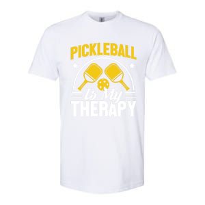 Pickleball Is My Therapy Cute Gift Softstyle CVC T-Shirt