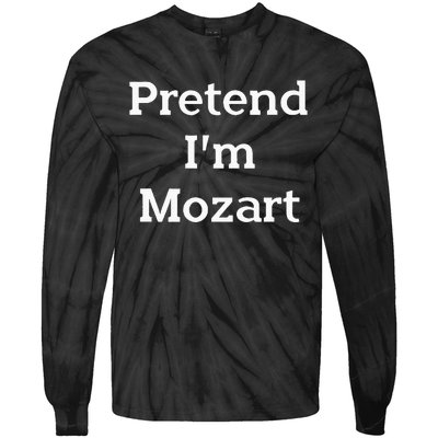 Pretend Im Mozart Costume Funny Music Halloween Party Tie-Dye Long Sleeve Shirt