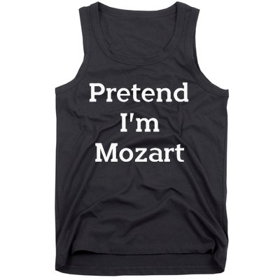 Pretend Im Mozart Costume Funny Music Halloween Party Tank Top