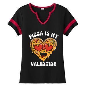 Pizza Is My Valentine Valentines Day Pizza Lover Ladies Halftime Notch Neck Tee