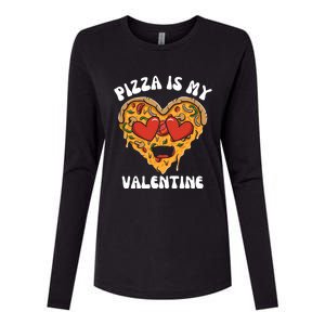 Pizza Is My Valentine Valentines Day Pizza Lover Womens Cotton Relaxed Long Sleeve T-Shirt