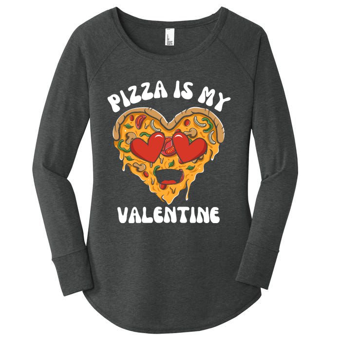 Pizza Is My Valentine Valentines Day Pizza Lover Women's Perfect Tri Tunic Long Sleeve Shirt