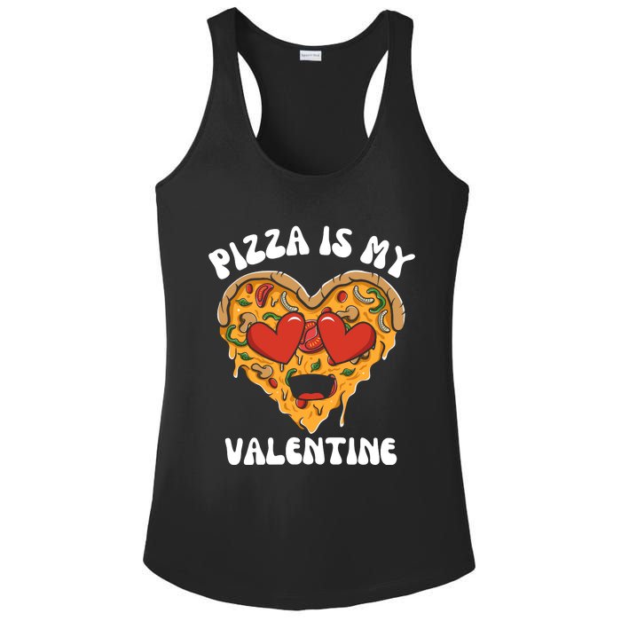 Pizza Is My Valentine Valentines Day Pizza Lover Ladies PosiCharge Competitor Racerback Tank