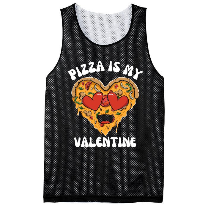 Pizza Is My Valentine Valentines Day Pizza Lover Mesh Reversible Basketball Jersey Tank