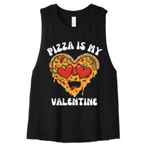 Pizza Is My Valentine Valentines Day Pizza Lover Women's Racerback Cropped Tank