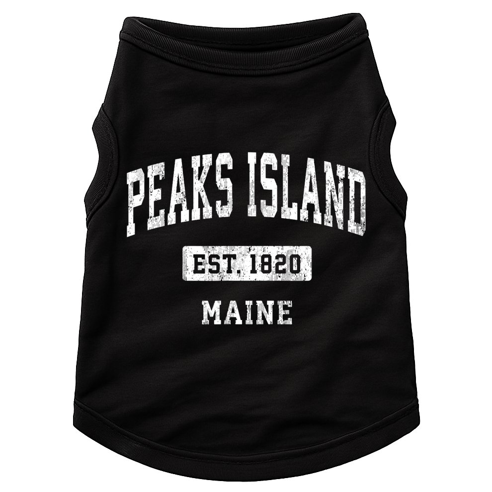 Peaks Island Maine Me Vintage Sports Established Doggie Tank