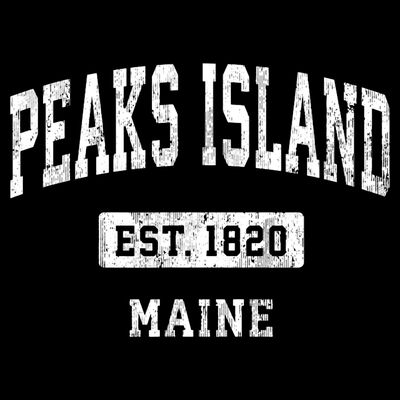 Peaks Island Maine Me Vintage Sports Established T-Shirt