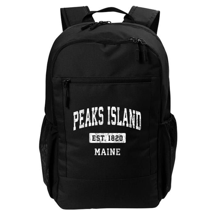 Peaks Island Maine Me Vintage Sports Established Backpack