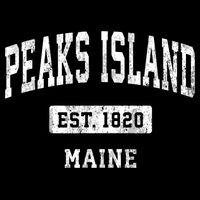 Peaks Island Maine Me Vintage Sports Established Button