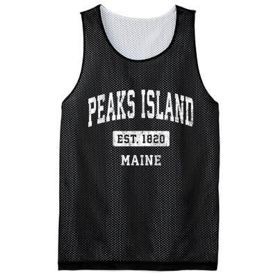 Peaks Island Maine Me Vintage Sports Established Mesh Reversible Basketball Jersey Tank