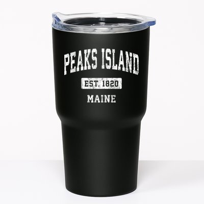 Peaks Island Maine Me Vintage Sports Established Tumbler